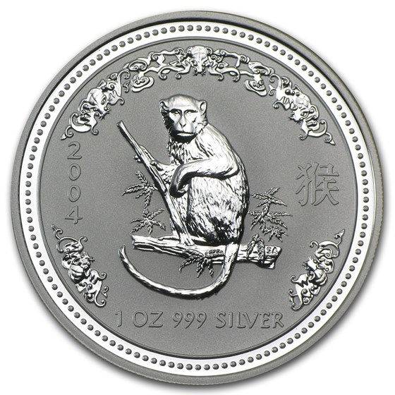 2004 Australia 1 oz Silver Year of the Monkey BU (Series I) 2004 Australia 1 oz Silver Year of the Monkey BU (Series I)